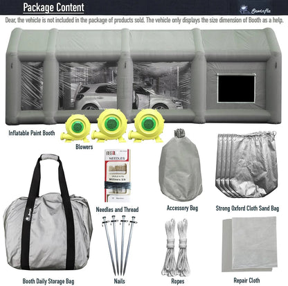 30x20x13Ft Inflatable Paint Booth with Blowers & Air Filter System – Professional Spray Tent