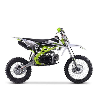 MOTOTEC X3 125CC 4-Stroke Green Gas-Powered Dirt Bike (95731462)