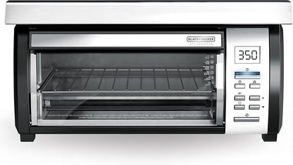 BLACK DECKER SpaceMaker Under Counter Toaster Oven, Digital Controls, Black/Stainless Steel, Fits 9�测�� Pizza or 4 Slices